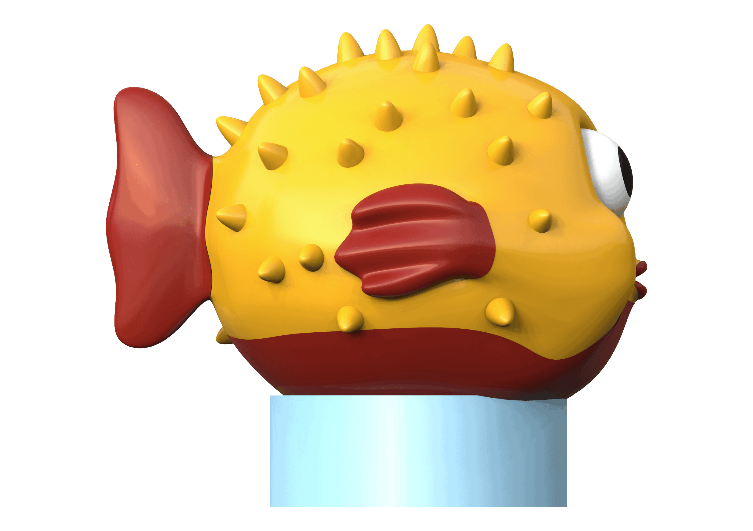 Puffer fish Coloured Aquadrolics