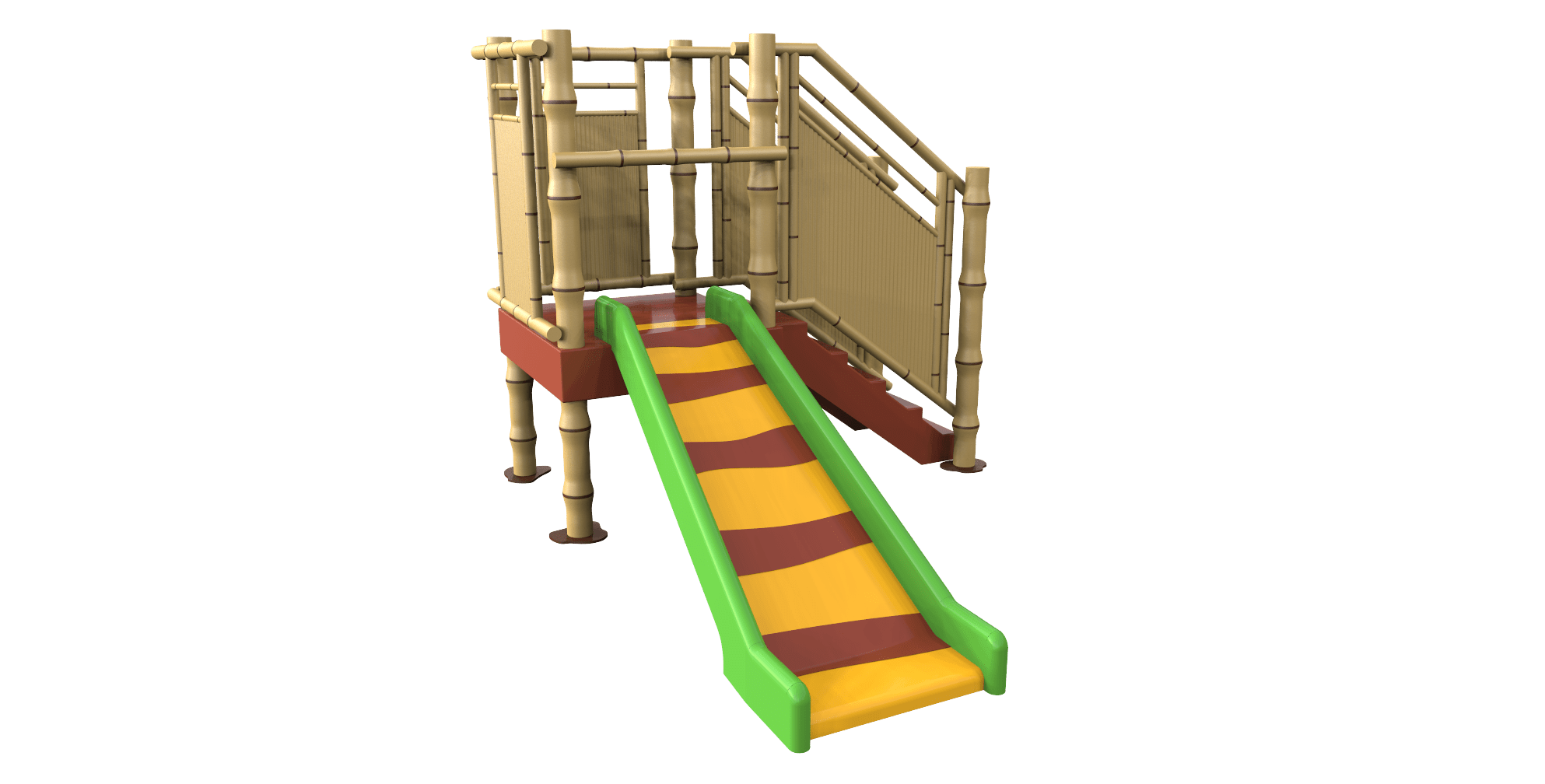 Jungle platform met glijbaan Aquadrolics