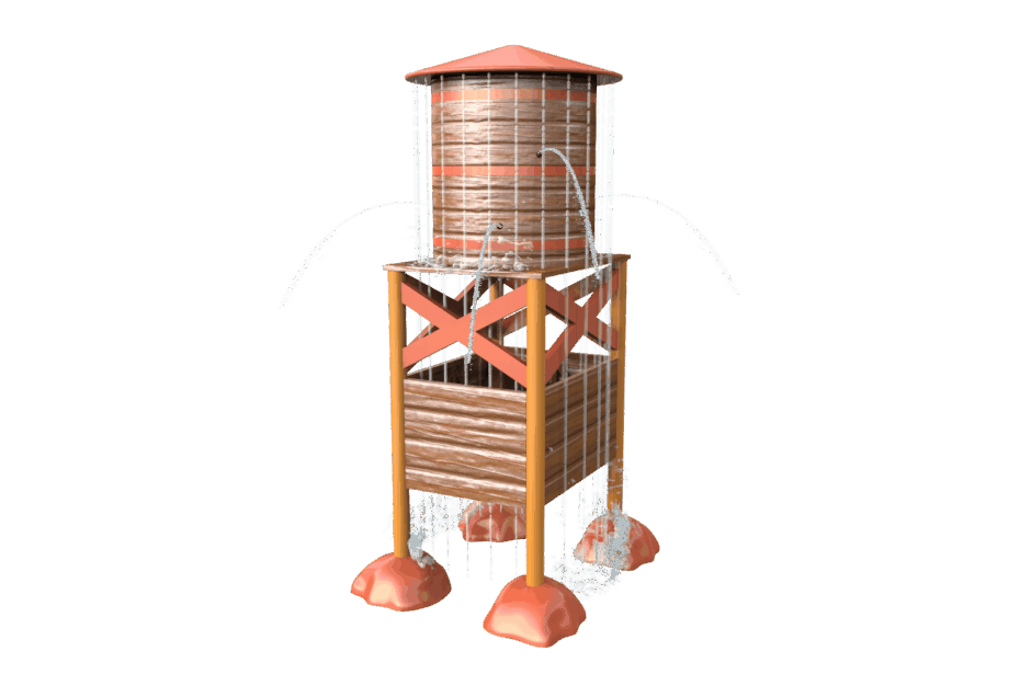 Wooden water tower Farm Aquadrolics