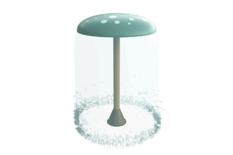 1105 9040 Mushroom Ø 180 Cm Forest Perspective