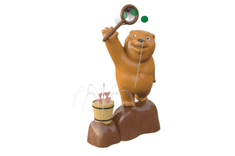 1105 9385 Bear With Fish Forest Perspective