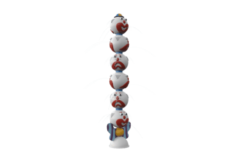 1110 8933 Clowns Totem Six headed Perspective