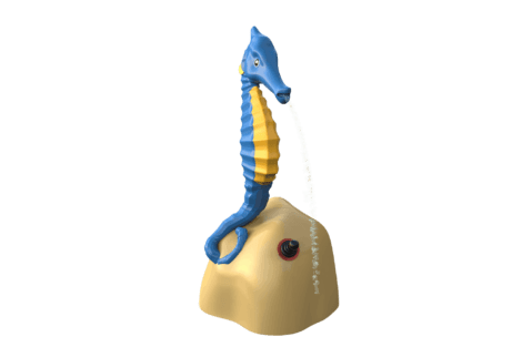 1115 9459 Seahorse On Rock With Hand Pump Perspective
