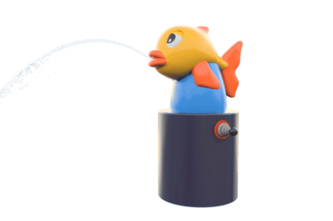 1115 9924 Fish Underwater With Hand Pump Perspective