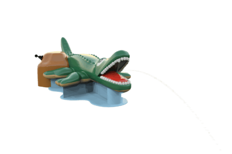 1120 9922 Crocodile With Hand Pump Perspective