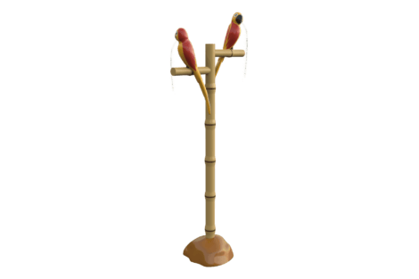 1120 9929 Parrots On Pole Perspective