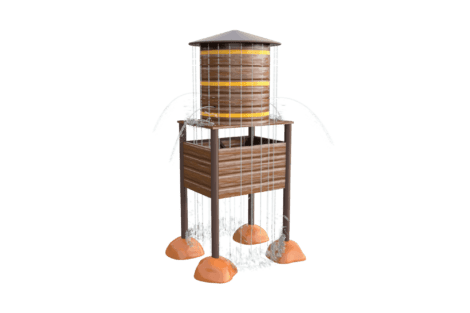 1125 9374 Wooden Water Tower Western Perspective