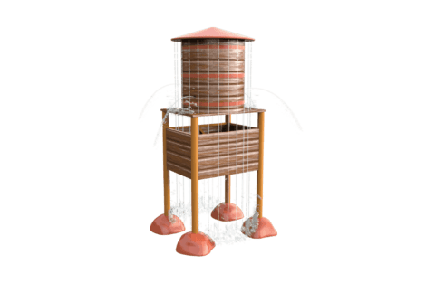 1130 9374 Wooden Water Tower Farm Perspective