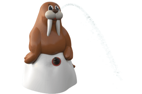 1135 9398 Walrus on rock With Hand Pump Perspective