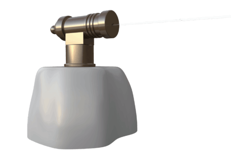 1140 9946 Ships Cannon On Rock Revolving Perspective