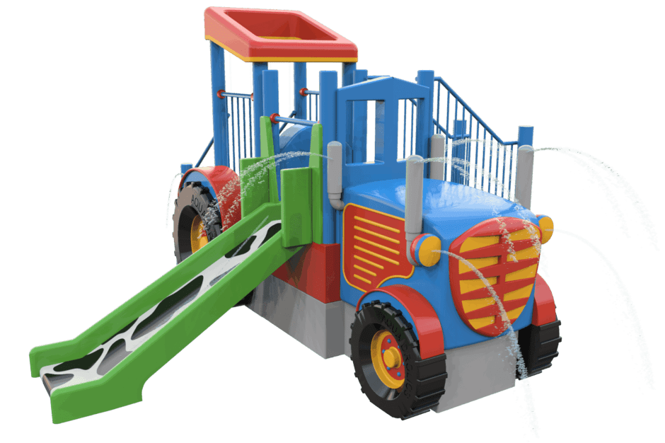 Tractor with slide