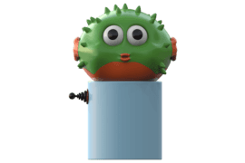 1115 9965 Puffer Fish Underwater With Hand Pump Front