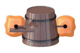 1125 9906 Giant Wooden Tumble Bucket Western Top