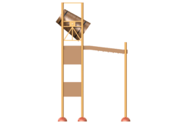 1130 9848 Wooden Tumble Tower XL Side