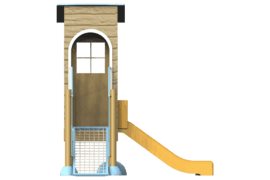 1150 9467 Lifeguards Hut With Slide And Climbing Rope Side